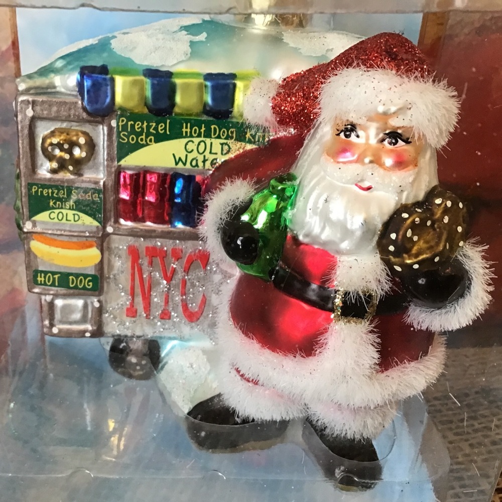 Kurt S. Adler NYC Santa hand-crafted glass ornament